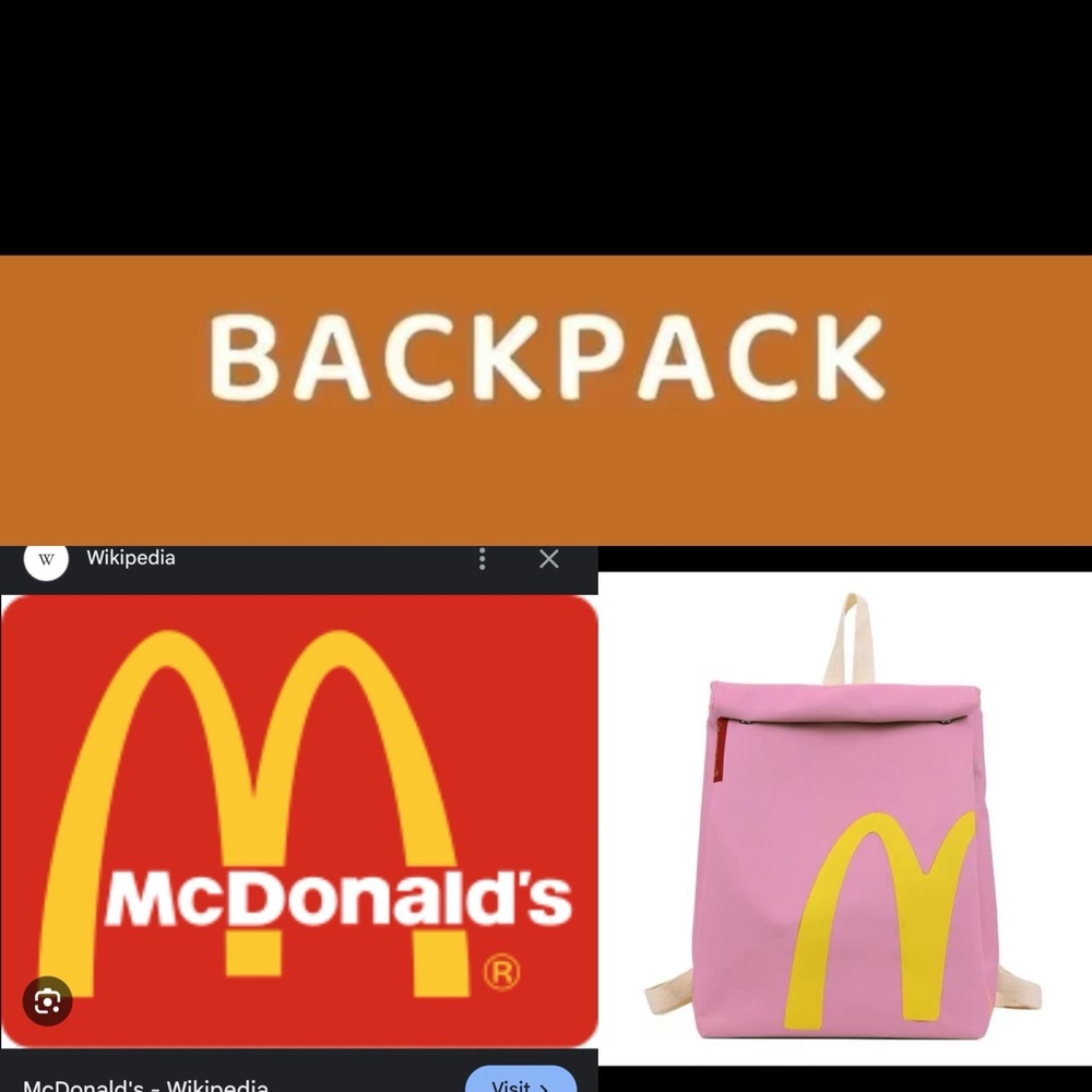 New 💕 Retro Unisex McDonald’s Backpack💕